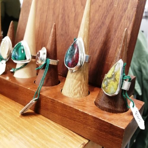 2026 Joolzery handcrafted rings on display at the Oxton Village Market